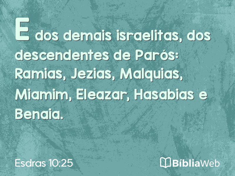 Esdras 10:25 em imagem para compartilhar