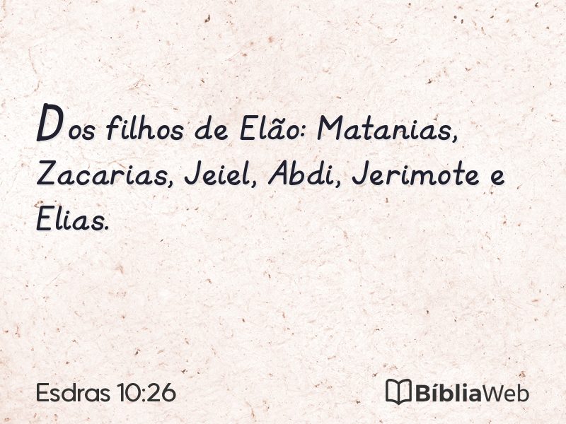 Esdras 10:26 em imagem para compartilhar
