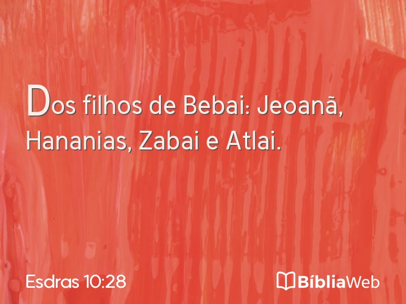 Esdras 10:28 em imagem para compartilhar