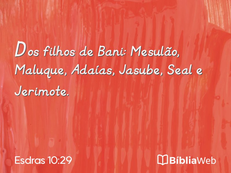 Esdras 10:29 em imagem para compartilhar