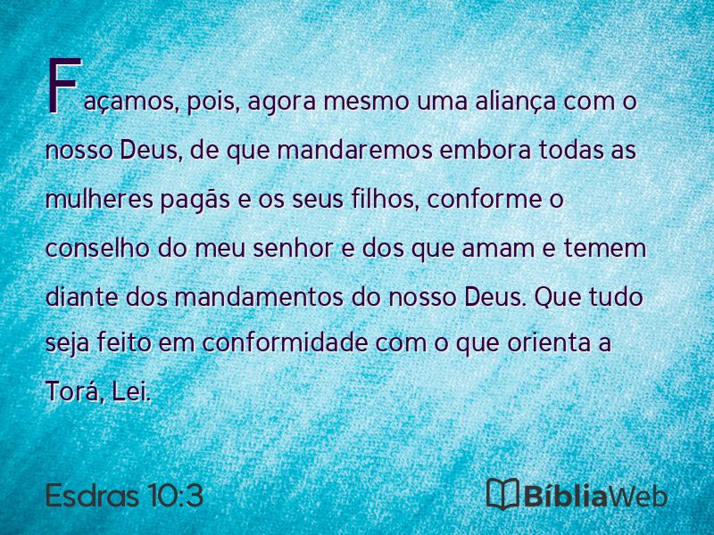 Esdras 10:3 em imagem para compartilhar