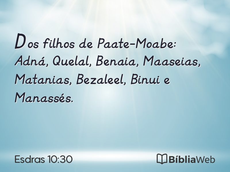 Esdras 10:30 em imagem para compartilhar