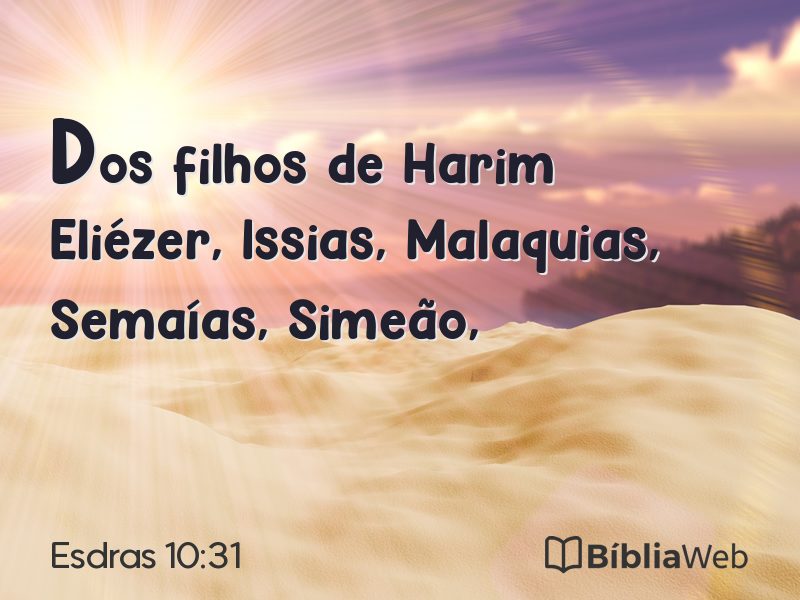 Esdras 10:31 em imagem para compartilhar