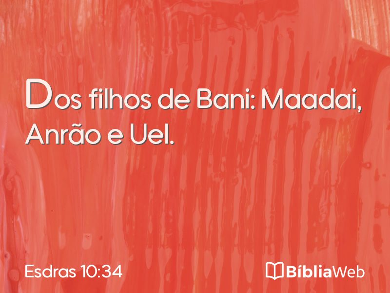 Esdras 10:34 em imagem para compartilhar