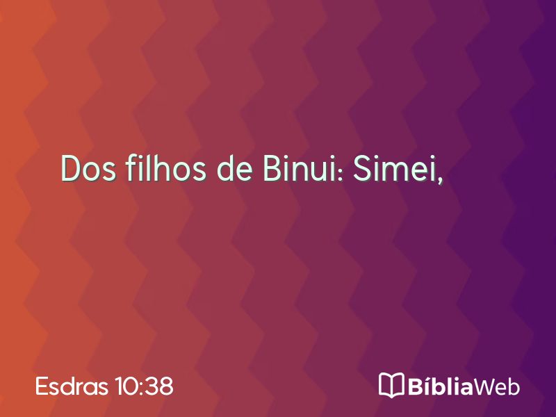 Esdras 10:38 em imagem para compartilhar