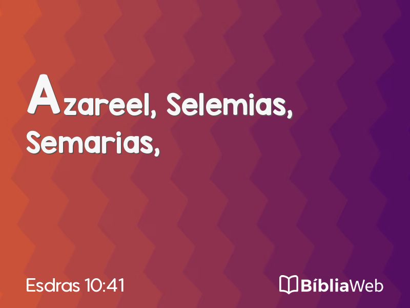 Esdras 10:41 em imagem para compartilhar