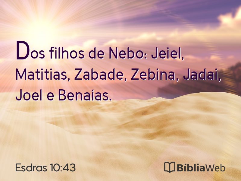 Esdras 10:43 em imagem para compartilhar