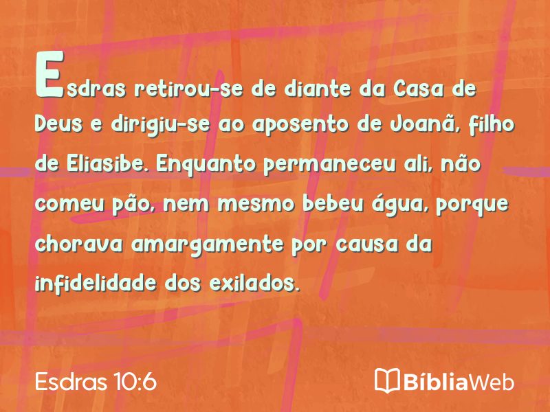 Esdras 10:6 em imagem para compartilhar