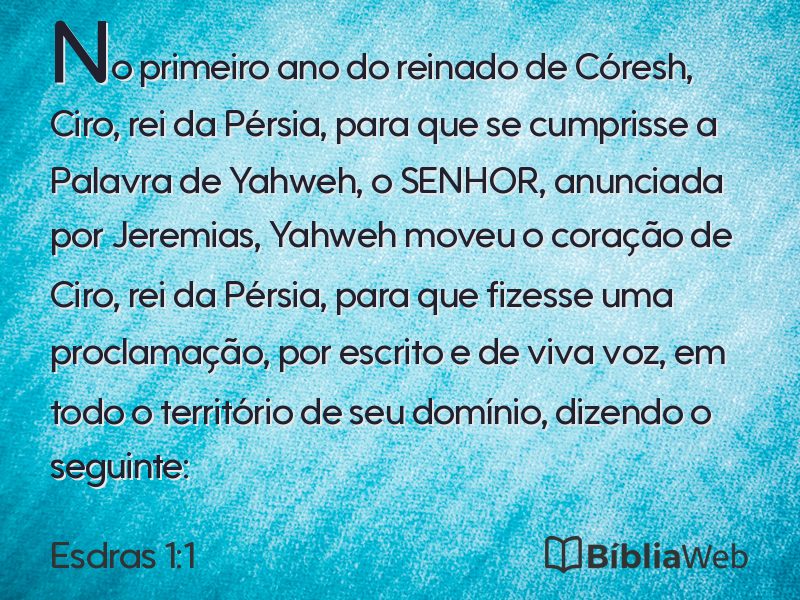 Esdras 1:1 em imagem para compartilhar