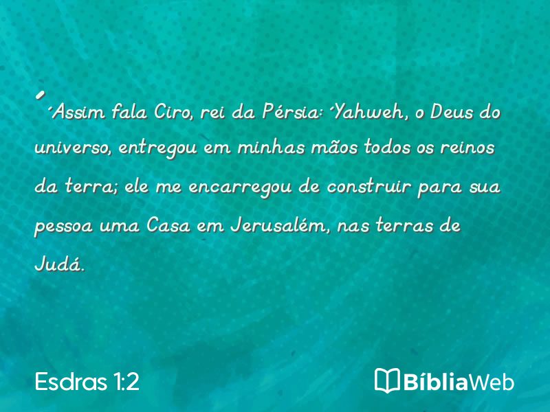 Esdras 1:2 em imagem para compartilhar