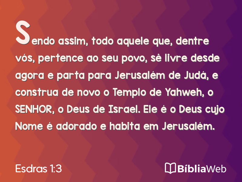 Esdras 1:3 em imagem para compartilhar