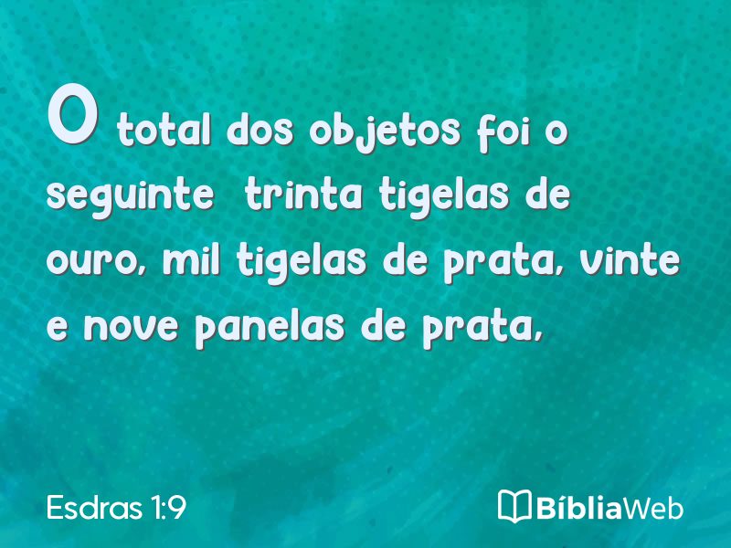 Esdras 1:9 em imagem para compartilhar