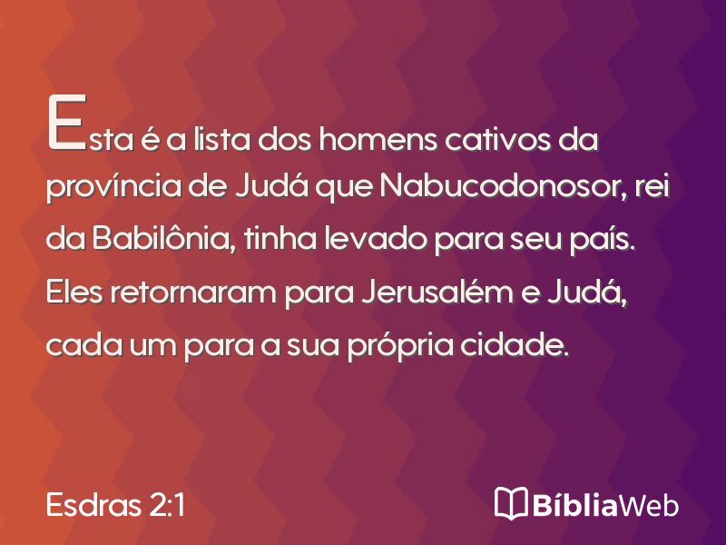 Esdras 2:1 em imagem para compartilhar