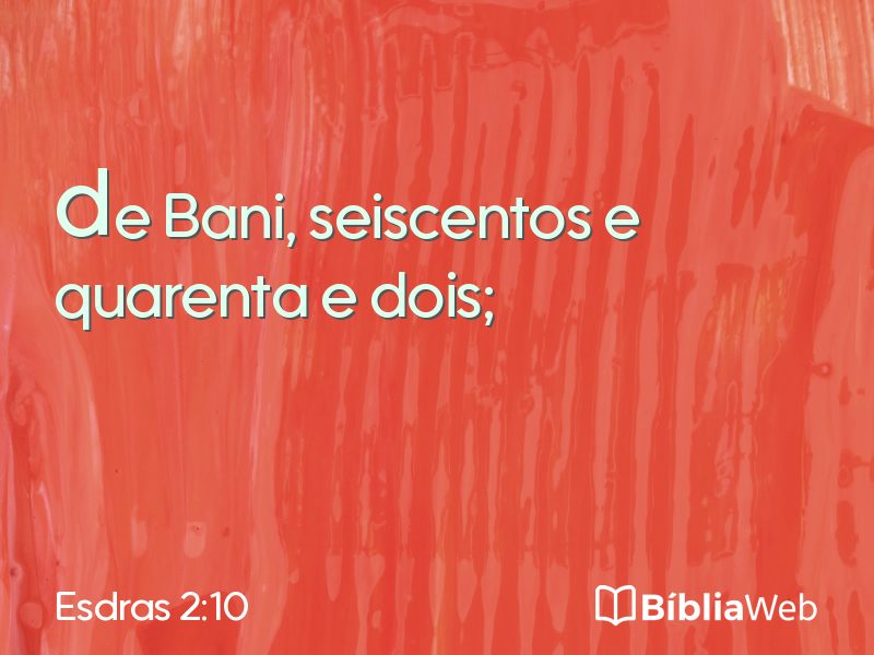 Esdras 2:10 em imagem para compartilhar