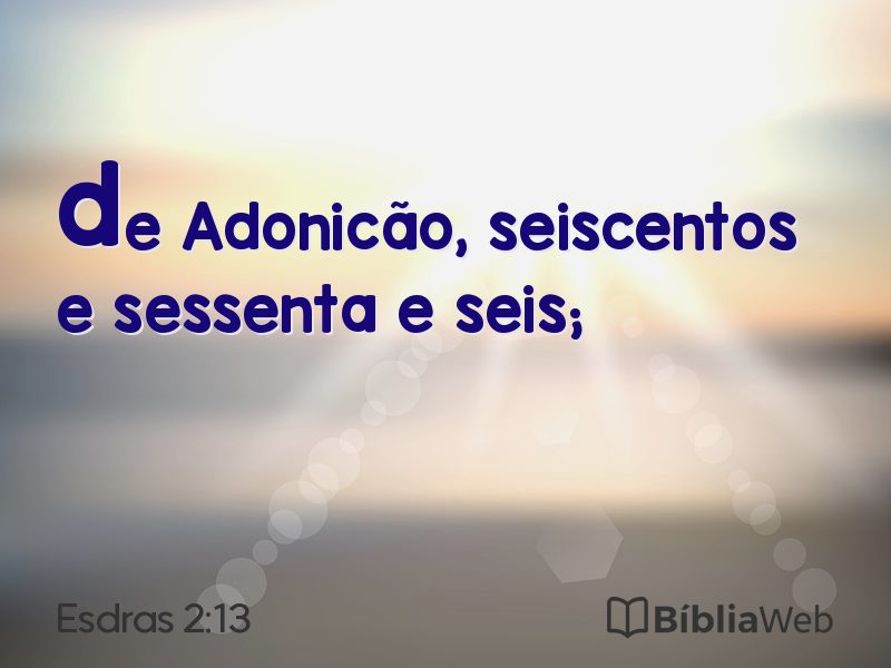 Esdras 2:13 em imagem para compartilhar
