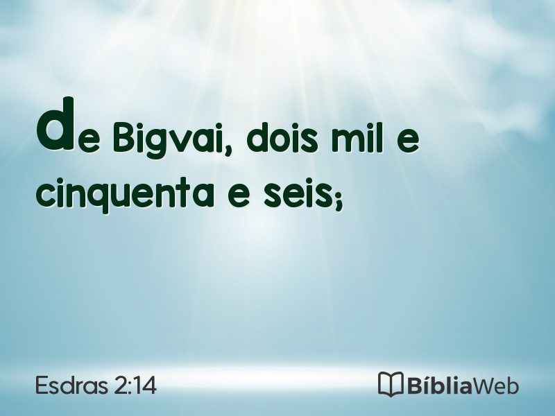 Esdras 2:14 em imagem para compartilhar