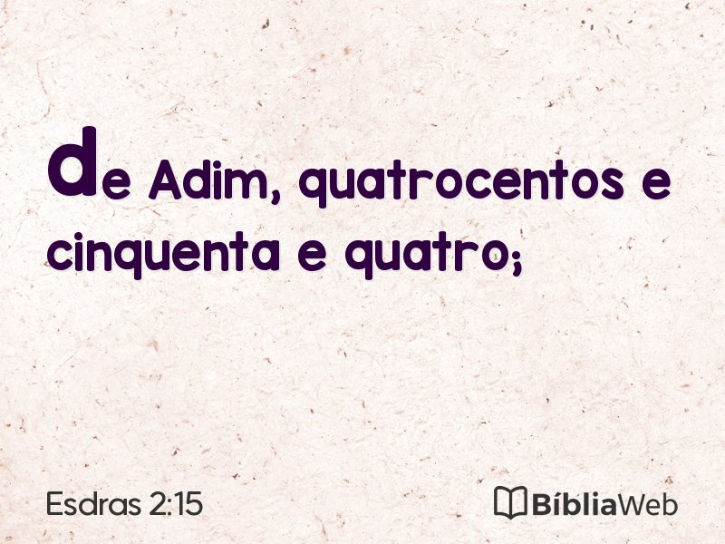 Esdras 2:15 em imagem para compartilhar