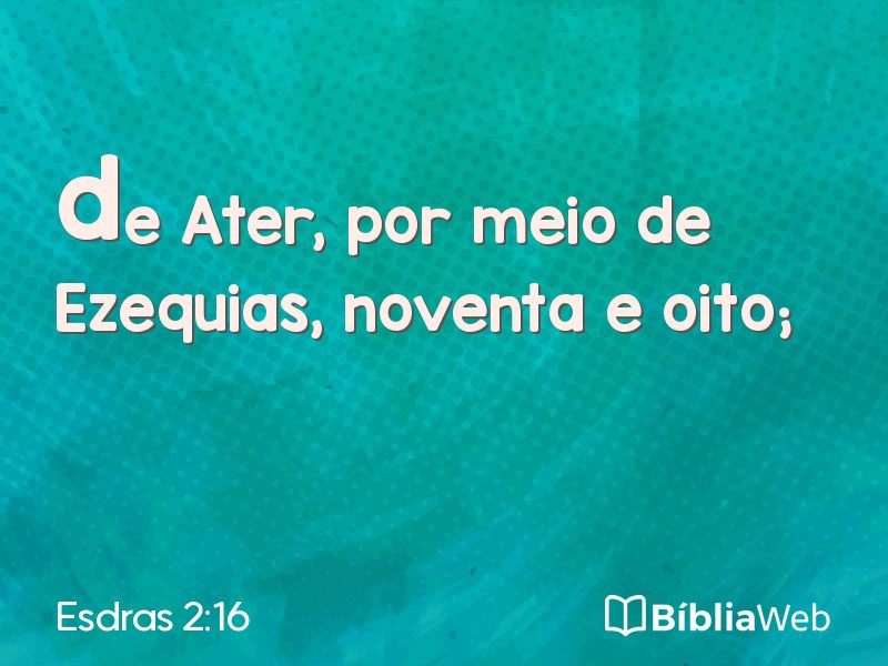 Esdras 2:16 em imagem para compartilhar