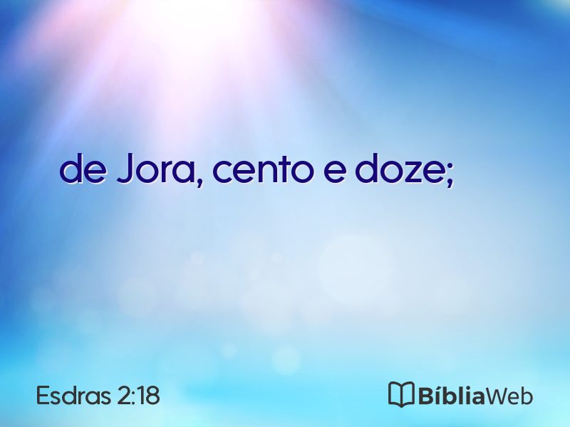 Esdras 2:18 em imagem para compartilhar