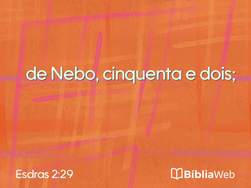 Esdras 2:29 em imagem para compartilhar