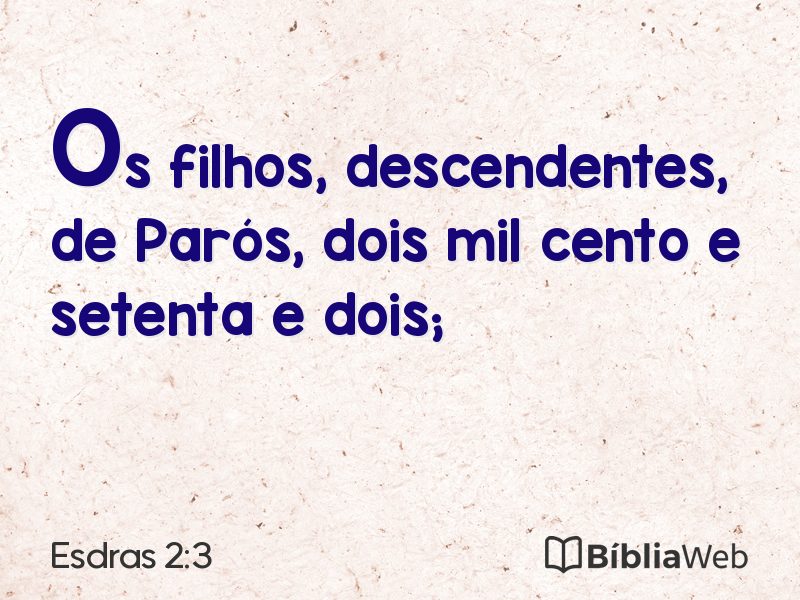 Esdras 2:3 em imagem para compartilhar