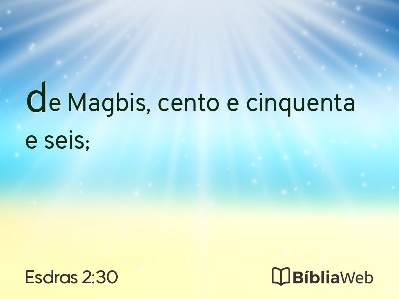 Esdras 2:30 em imagem para compartilhar