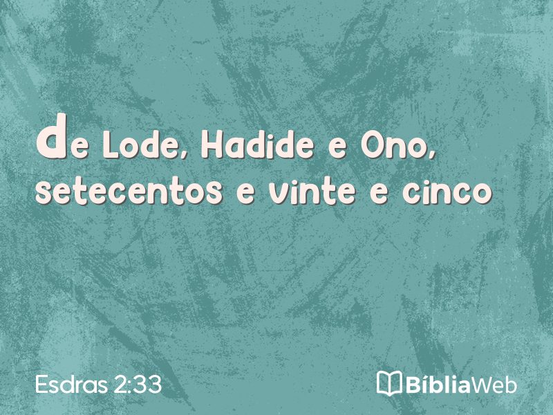 Esdras 2:33 em imagem para compartilhar