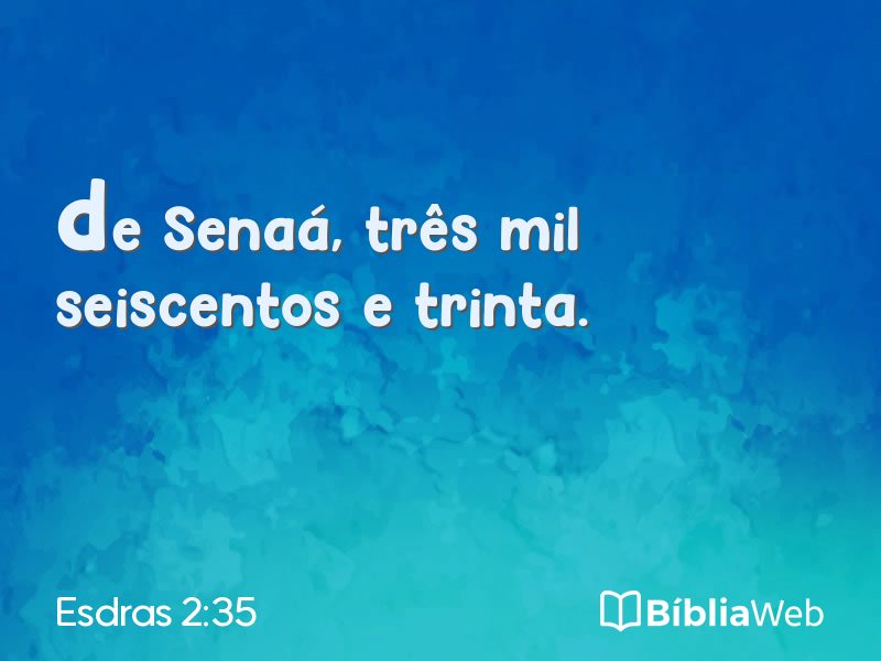 Esdras 2:35 em imagem para compartilhar