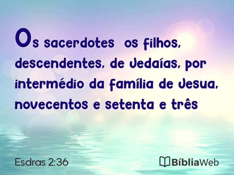 Esdras 2:36 em imagem para compartilhar