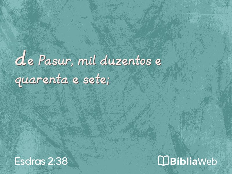 Esdras 2:38 em imagem para compartilhar