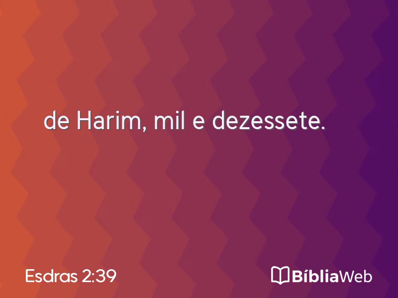 Esdras 2:39 em imagem para compartilhar