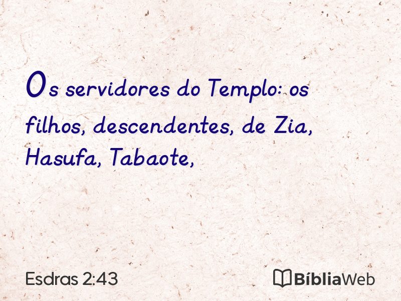 Esdras 2:43 em imagem para compartilhar