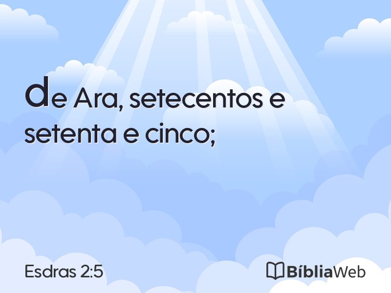 Esdras 2:5 em imagem para compartilhar
