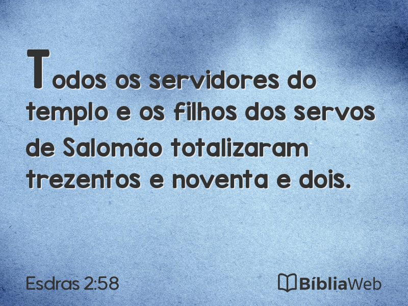 Esdras 2:58 em imagem para compartilhar