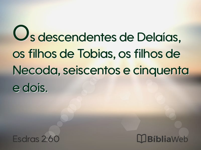 Esdras 2:60 em imagem para compartilhar