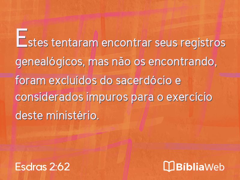 Esdras 2:62 em imagem para compartilhar