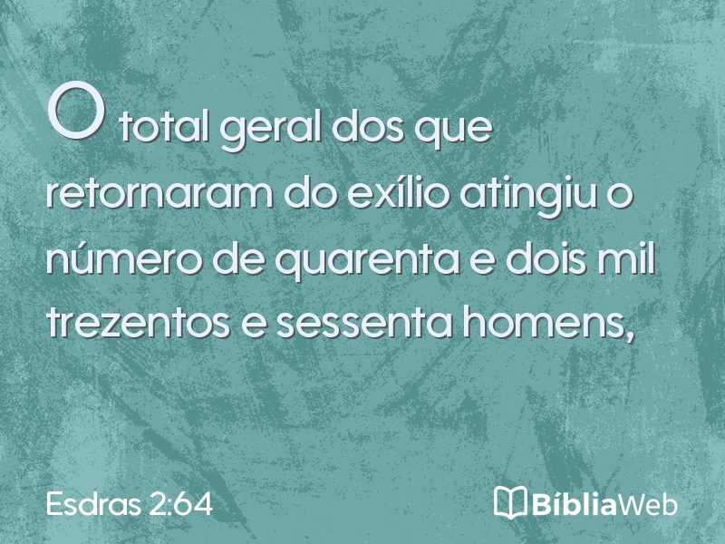 Esdras 2:64 em imagem para compartilhar