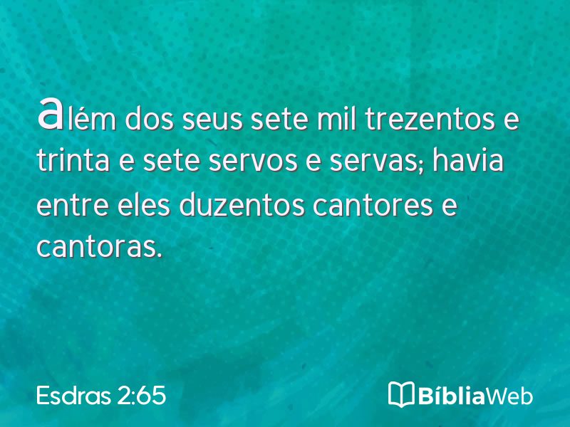 Esdras 2:65 em imagem para compartilhar