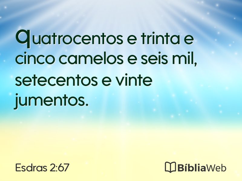 Esdras 2:67 em imagem para compartilhar
