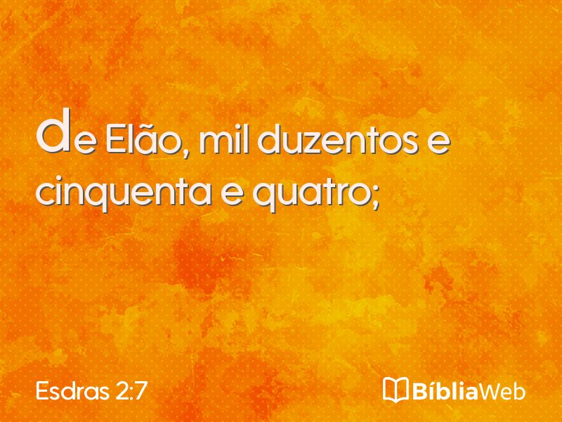 Esdras 2:7 em imagem para compartilhar