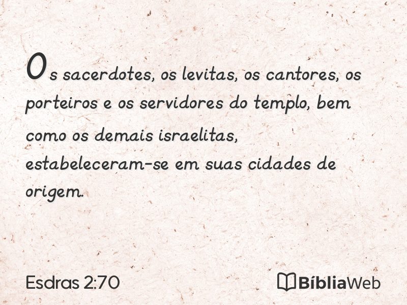 Esdras 2:70 em imagem para compartilhar