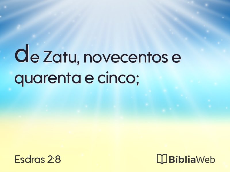 Esdras 2:8 em imagem para compartilhar