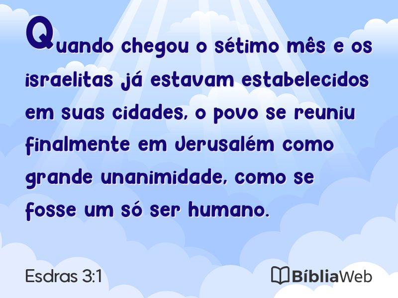 Esdras 3:1 em imagem para compartilhar