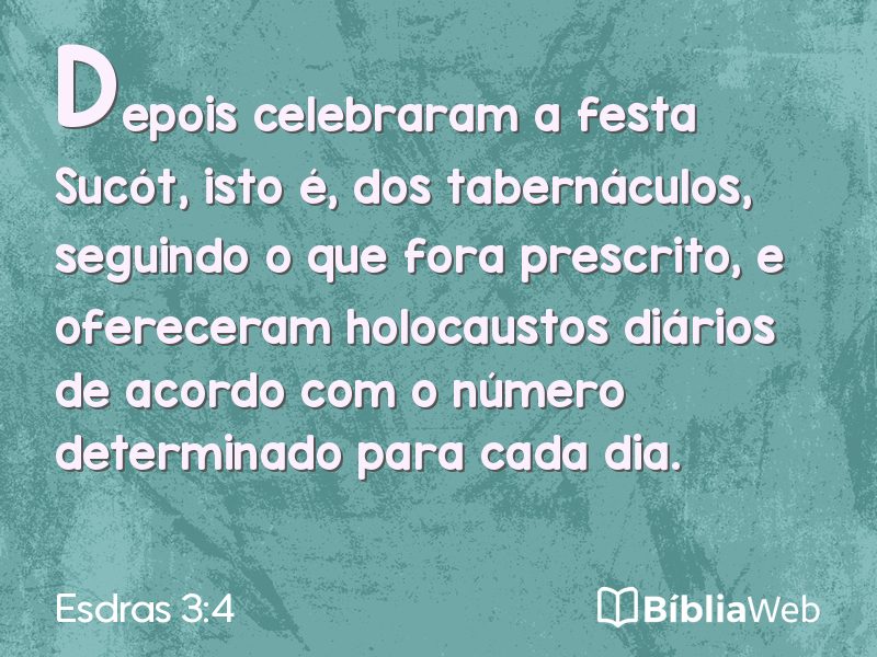 Esdras 3:4 em imagem para compartilhar
