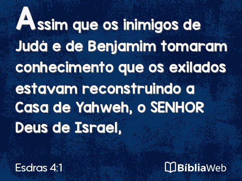 Esdras 4:1 em imagem para compartilhar