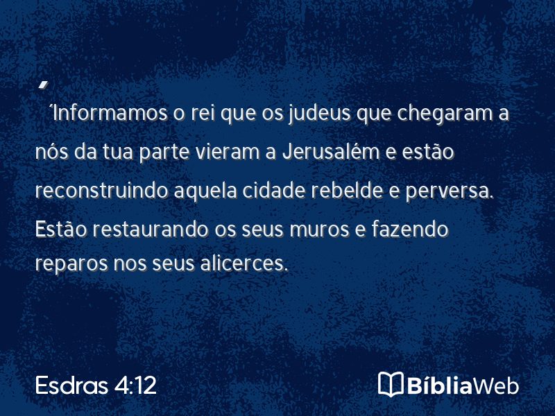 Esdras 4:12 em imagem para compartilhar