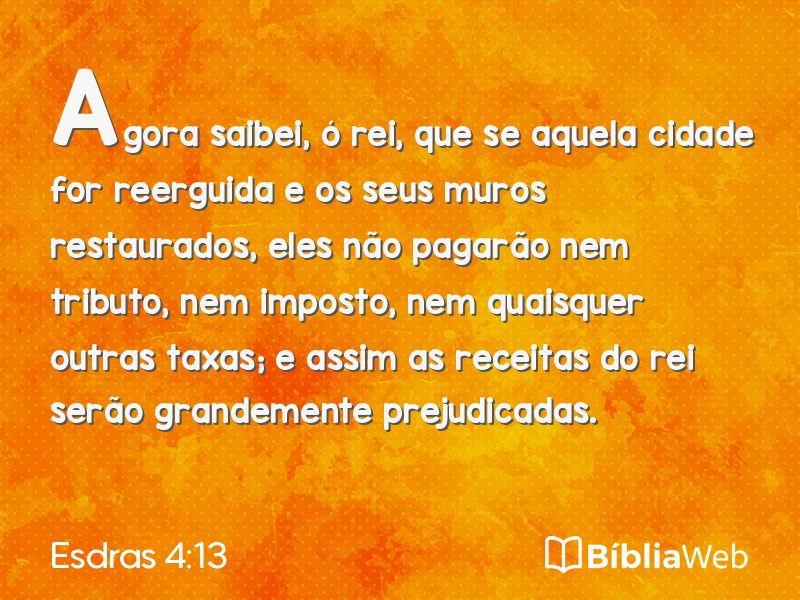 Esdras 4:13 em imagem para compartilhar