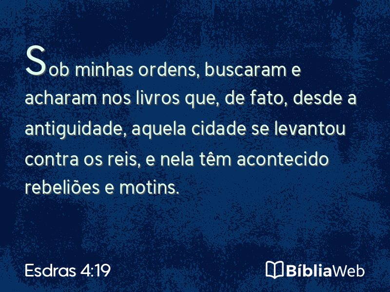 Esdras 4:19 em imagem para compartilhar