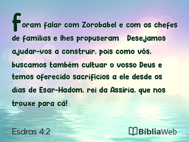 Esdras 4:2 em imagem para compartilhar