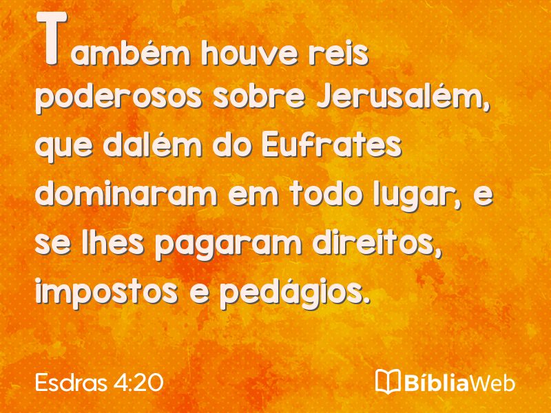 Esdras 4:20 em imagem para compartilhar